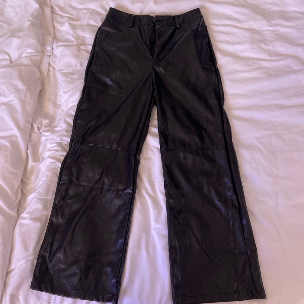 Shein petite faux leather pants size M